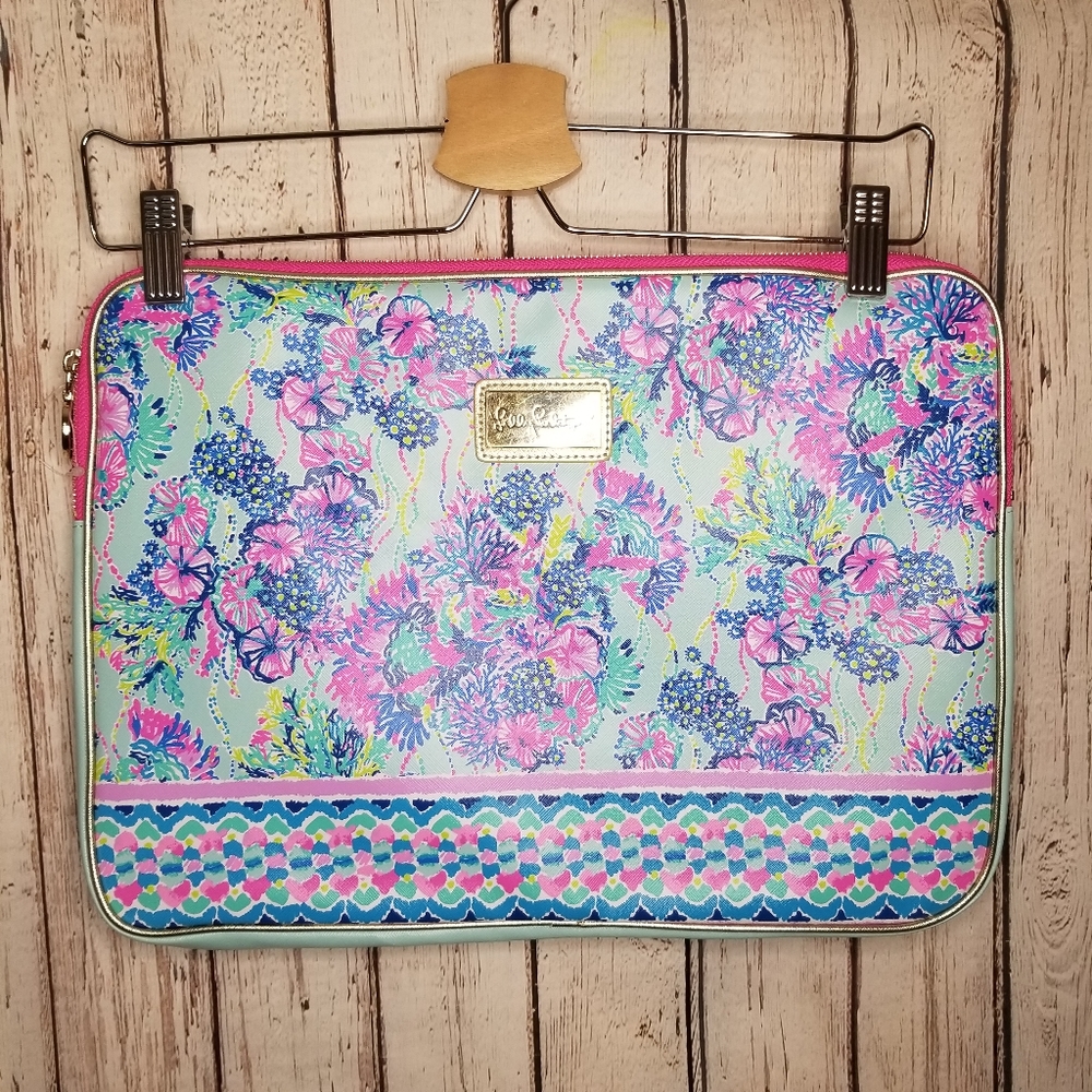 Lilly Pulitzer Laptop Sleeve-Beach You To It